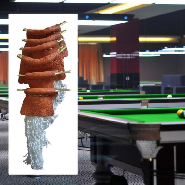 6 ピース/セットビリヤード ビリヤード テーブル ポケット、ビリヤード メッシュ バッグ ポケット ネット、PU レザー ポケット、ビリヤ