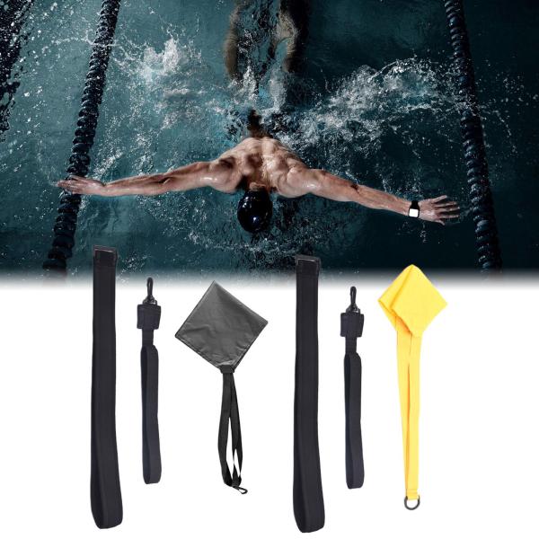 水泳抵抗パラシュート装置子供用女性男性敏捷性トレーニング 20 センチメートル黒