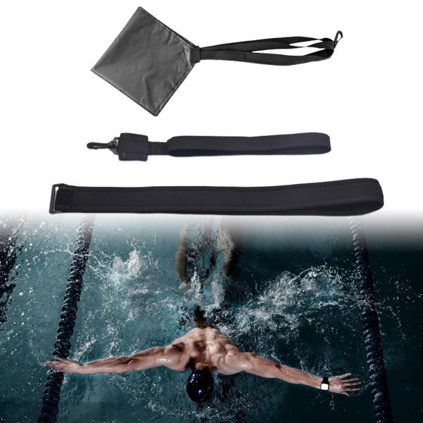 水泳抵抗パラシュート装置子供用女性男性敏捷性トレーニング 40 センチメートル黒
