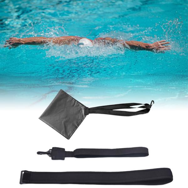 水泳抵抗パラシュート装置子供用女性男性敏捷性トレーニング 40 センチメートル黒