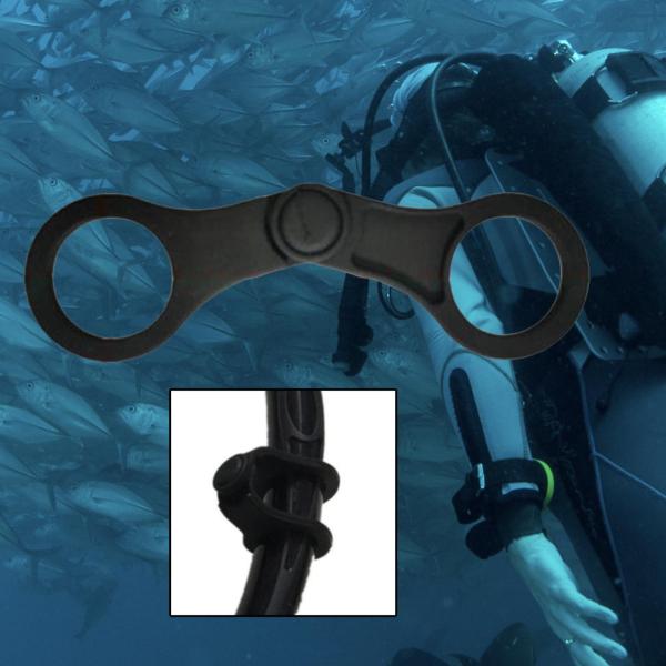 シュノーケルクリップ交換ポータブル柔軟なダイビングソフトシュノーケルキーパーユニセックス黒色 8 型