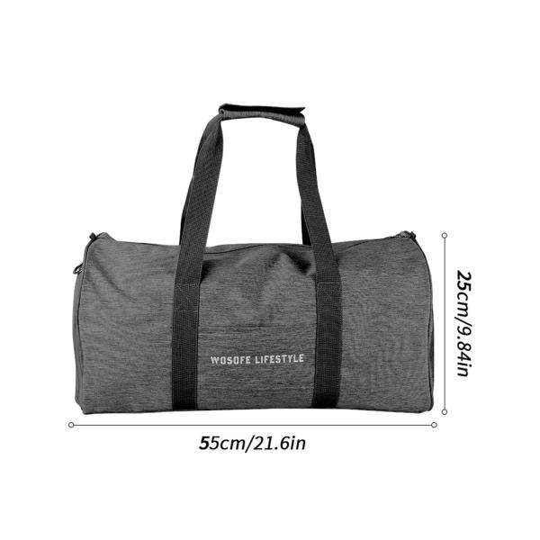 ジム スポーツバッグ ナイロン トラベル ダッフル バッグ テニス アウトドア アクティビティ エクササイズ ダークグレー