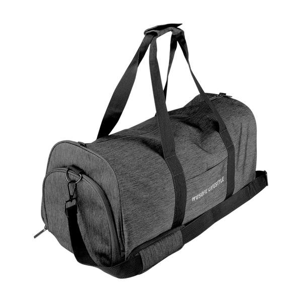 ジム スポーツバッグ ナイロン トラベル ダッフル バッグ テニス アウトドア アクティビティ エクササイズ ダークグレー