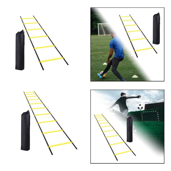 アジリティーラダー 調節可能なサッカー キャリーバッグ付き ラグビー ワークアウト バレーボール 300cm 6セクション