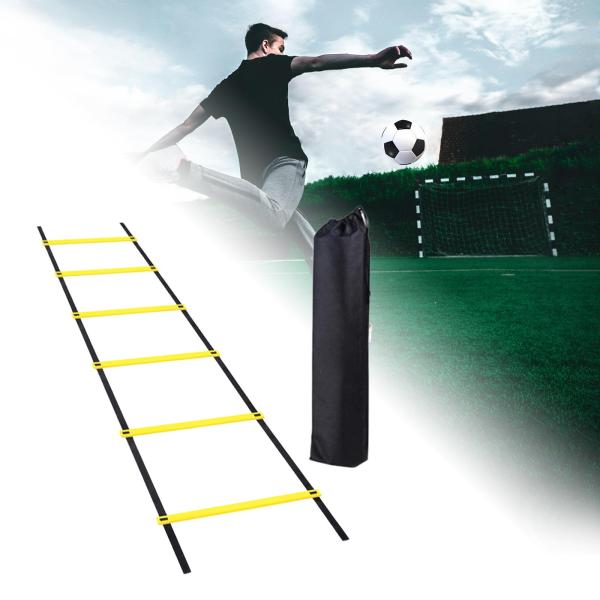 アジリティーラダー 調節可能なサッカー キャリーバッグ付き ラグビー ワークアウト バレーボール 300cm 6セクション