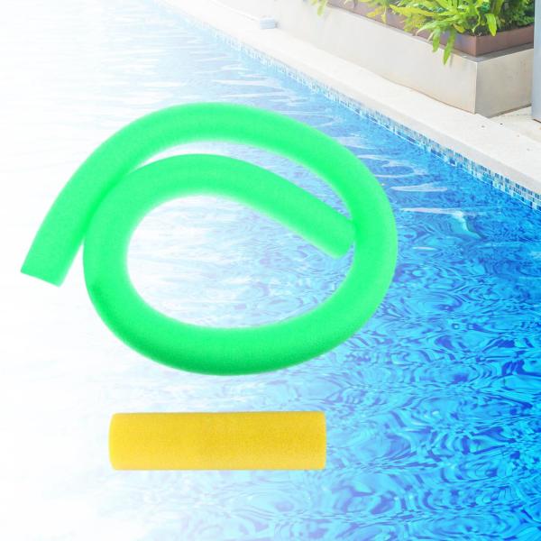 フローティングプールヌードル フレキシブルウォーターゲームフロート コネクタ付き 2.6x59インチ グリーンホロー