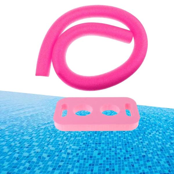 フローティングプール ヌードル 子供 大人用 150cm ウォーターゲーム フロート コネクタ付き ピンク