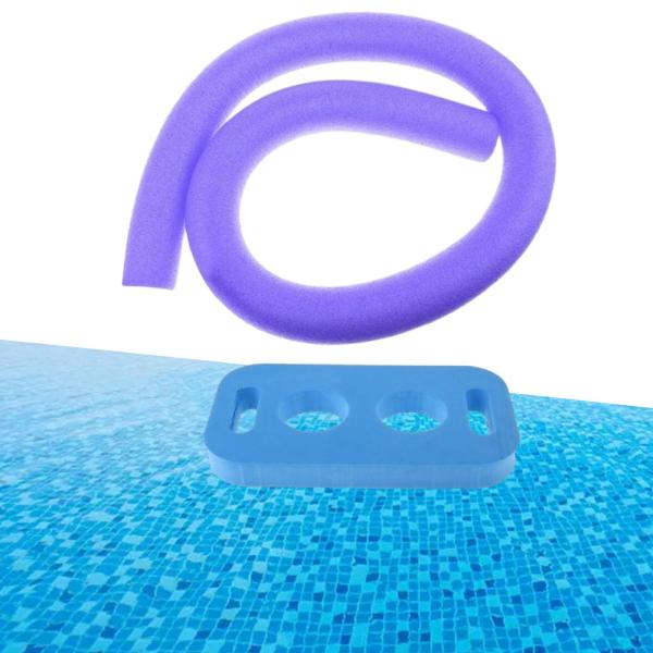 フローティングプール ヌードル 子供 大人用 150cm ウォーターゲーム フロート コネクタ付き パープル