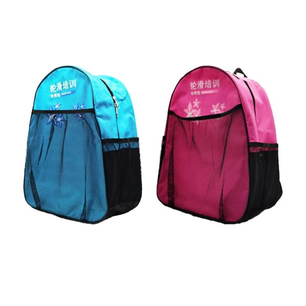ローラースケートバックパックローラースケートアクセサリー耐久性のあるスケート収納袋ブルー