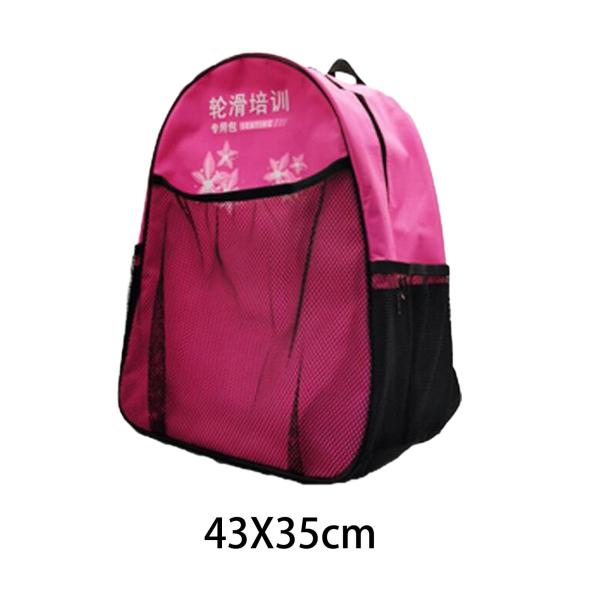 ローラースケートバックパックローラースケートアクセサリー耐久性のあるスケート収納袋ピンク