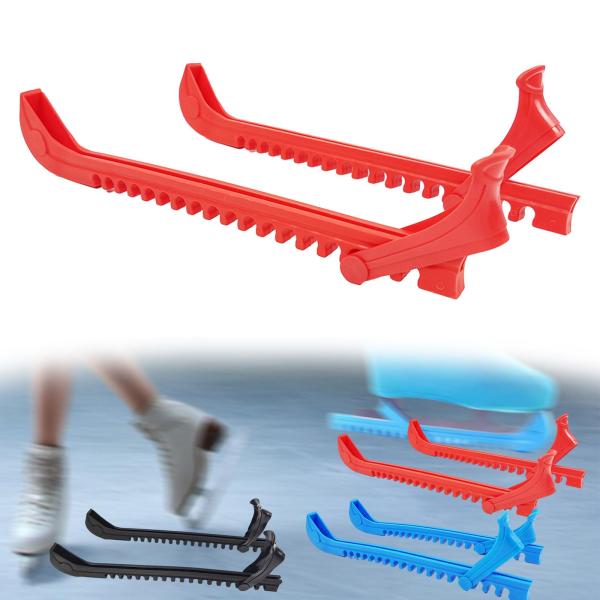 アイススケートガード 2個 ユニバーサルアイスフィギュアスケート アイススケートプロテクター レッド