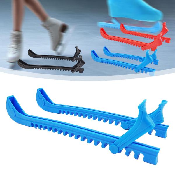 アイススケートガード 2個 ユニバーサルアイスフィギュアスケート アイススケートプロテクター ブルー