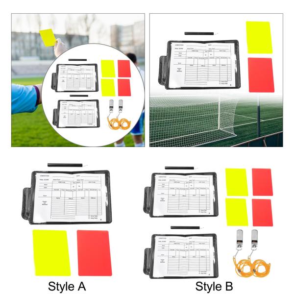 サッカー審判カードセット ウォレット付き ホッケートレーニング バレーボールフットボール スタイルA用