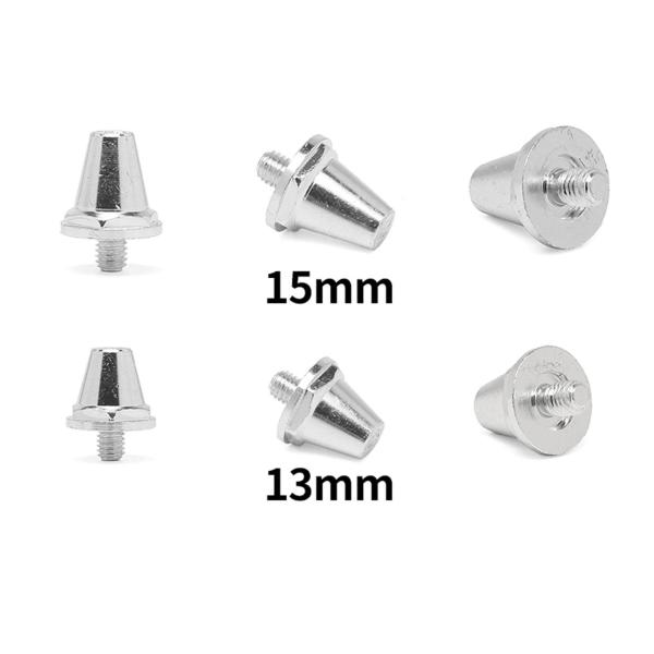 12x フットボール ブーツ スパイク 耐久性のある交換用スパイク 競技トレーニング用 13mm 15mm