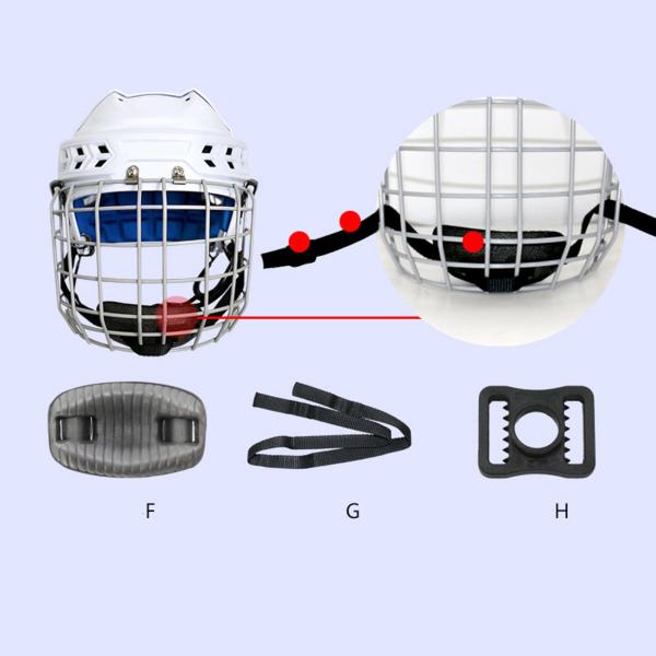 アイスホッケーヘルメット修理便利なヘルメットハードウェアスポーツサッカー野球あごパッドストラップ