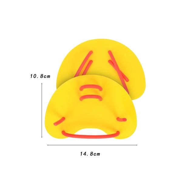 水泳用ハンドパドル グローブ 水生フィットネス 水泳用品 スイムパドル イエロー