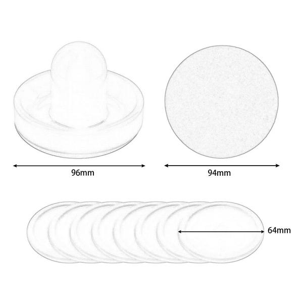 エアホッケープッシャー 4 個 2.5 インチパックと 8 パック 4 個のフェルト底セットアクセサリースライダープッシャー テーブルホッケーパーティ