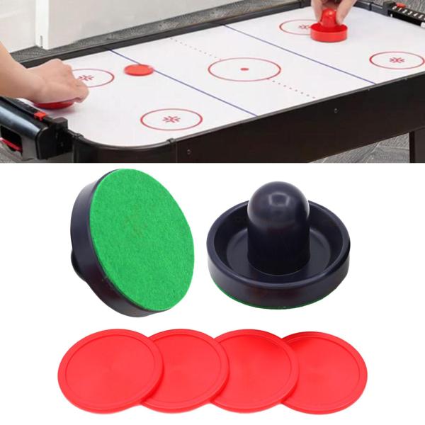 1 セットミニエアホッケープッシャーとエアホッケーパック小型ホッケーパドルダークブループッシャー 2 個