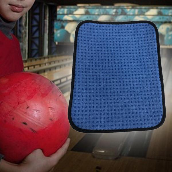 ブルー 20cmx25cm ボウリングパッド マイクロファイバーボウリングボールタオルクリーナー洗える