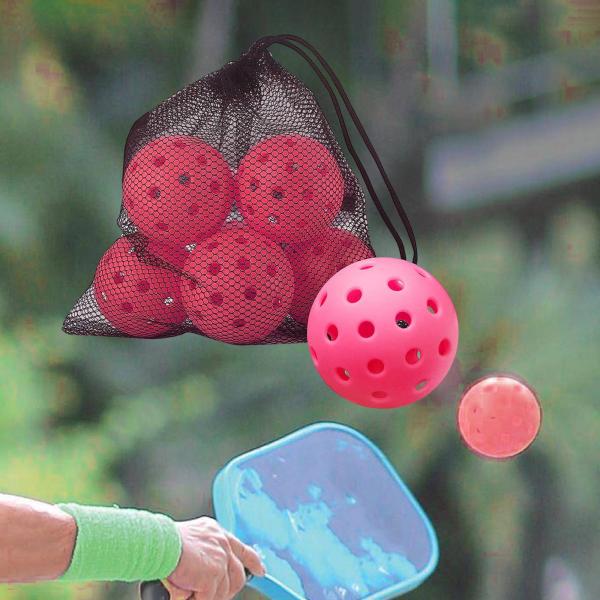 6 個のピックルボール ボール ピックルボール コンペティション ボール ポータブル 屋外ピックルボール ボール すべてのピックルボール用