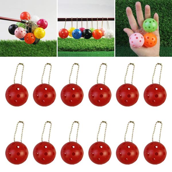 12x ピックルボール キーホルダー ピックルボール オーナメント 荷物タグ ウォレット バックパック レッド