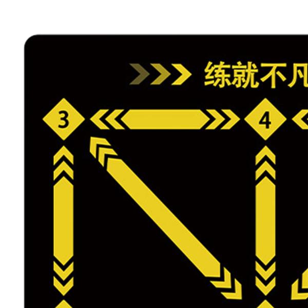 サッカーの足跡トレーニング マット コーナー サッカー場グラウンド サッカー トレイン マット イエロー
