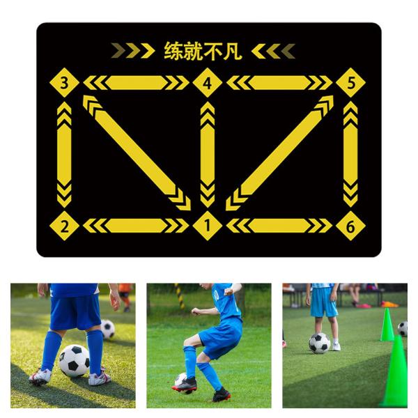 サッカーの足跡トレーニング マット コーナー サッカー場グラウンド サッカー トレイン マット イエロー