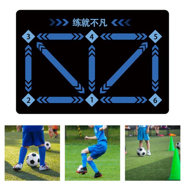 サッカーの足跡トレーニング マット コーナー サッカー場 グラウンド サッカー トレイン マット ブルー