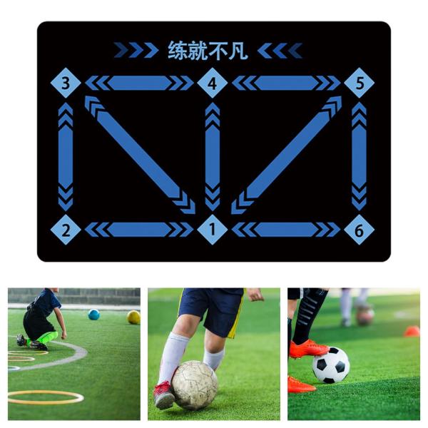 サッカーの足跡トレーニング マット コーナー サッカー場 グラウンド サッカー トレイン マット ブルー