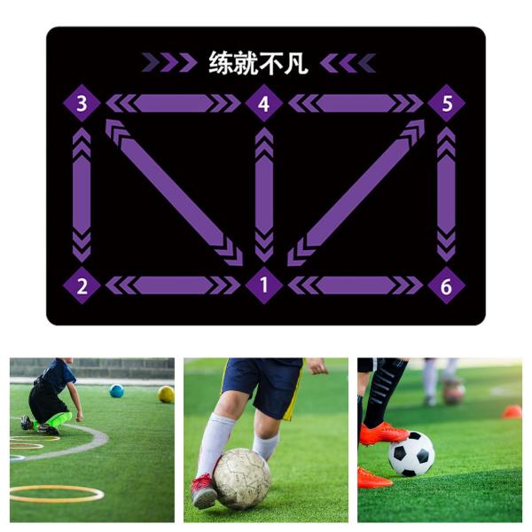 サッカーの足跡トレーニングマットコーナーサッカー場グラウンドサッカートレインマットパープル