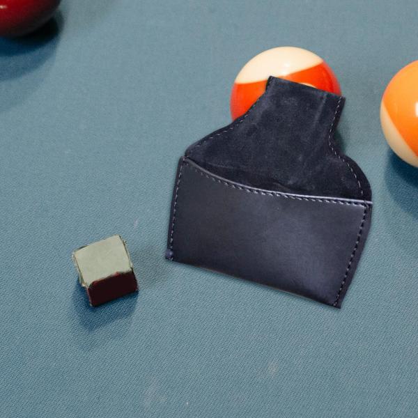 チョークホルダーポーチバッグ PUレザー スヌーカー プール コンパクト ビリヤード アクセサリー