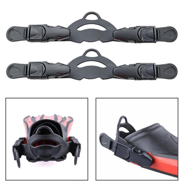 フィンフリッパーストラップ クイックリリースフットウェアフィンヒール 水泳用 屋外用 20mm スタイル B 2個