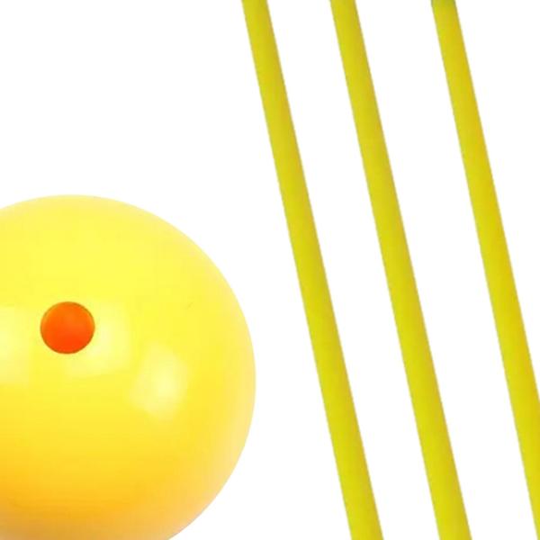 フットボール サイン ロッド 取り外し可能 ポータブル ベース付き サッカー アジリティ トレーニング ポール 1.5 メートル