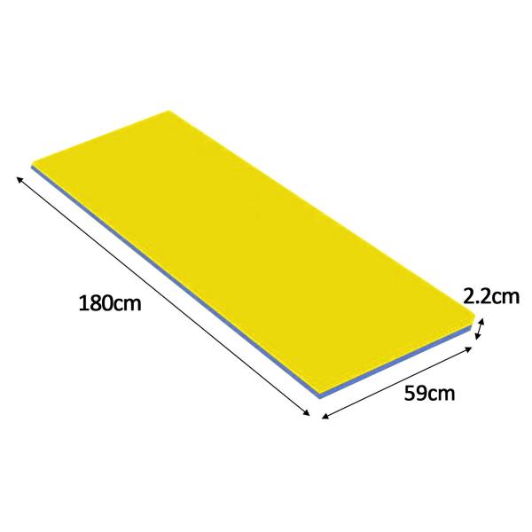 ウォーターフロートマット 2層 プレイフロートマットレス スイミングプール ボート パーティー用 イエロー ブルー