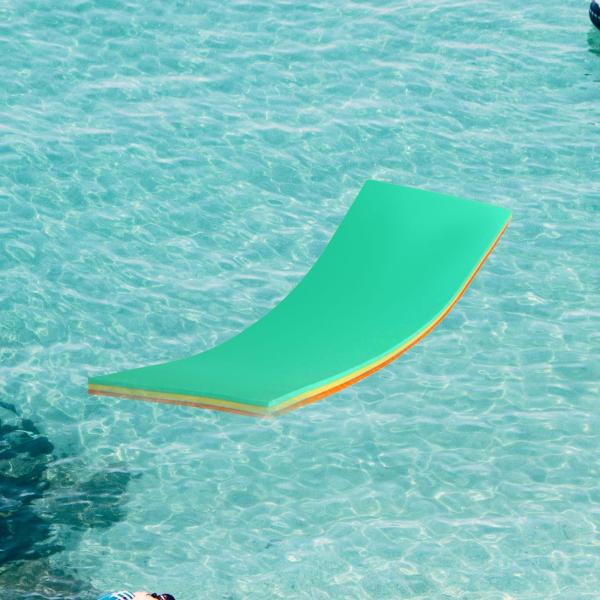 ウォーターフロートマット 3層ウォーターブランケット フロートマットレス ボート 湖 川用 イエロー グリーン オレンジ