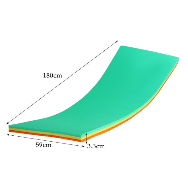 ウォーターフロートマット 3層ウォーターブランケット フロートマットレス ボート 湖 川用 イエロー グリーン オレンジ