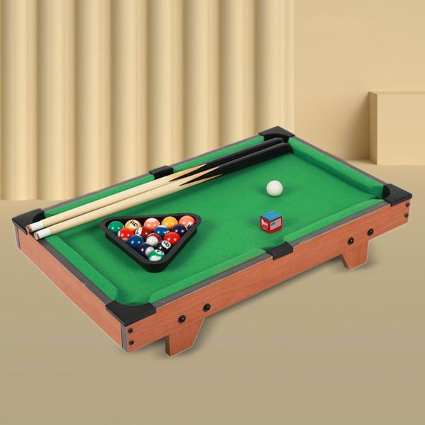 子供用ビリヤードテーブルセットゲームおもちゃ耐久性のあるチョーク、ラッキングトライアングルレジャータイム卓上ビリヤードデスクトップスヌーカー親子用