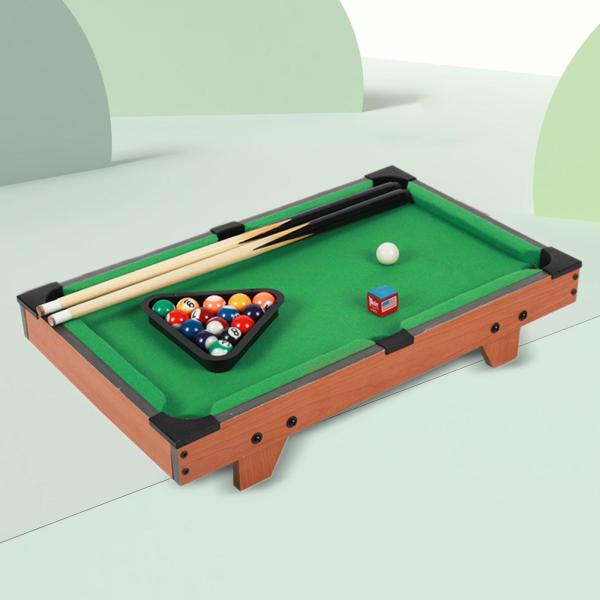 子供用ビリヤードテーブルセットゲームおもちゃ耐久性のあるチョーク、ラッキングトライアングルレジャータイム卓上ビリヤードデスクトップスヌーカー親子用