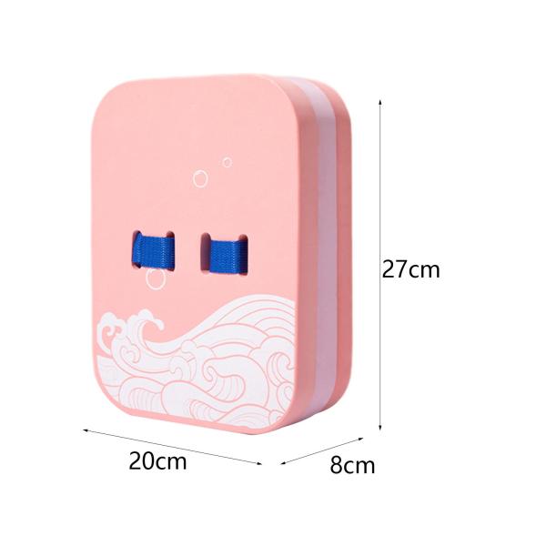 バックフロート プールエクササイズ器具 防水 水泳トレーナー 厚手水泳フォーム ピンク 20x8x27cm