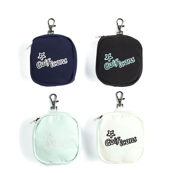 ゴルフボールウエストバッグ収納容器ゴルフ収納ポケットスポーツアウトドア用ブラック