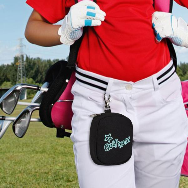 ゴルフボールウエストバッグ収納容器ゴルフ収納ポケットスポーツアウトドア用ブラック