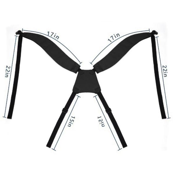 ゴルフバッグショルダーストラップ ユニバーサル 防水 調節可能 ゴルフバッグアクセサリー ブラック