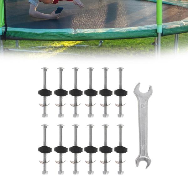 トランポリンネジ 12個 トランポリン交換用 亜鉛メッキ鋼 緩み防止