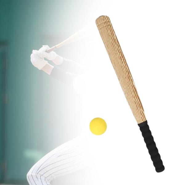 野球バットとボールセット 子供用野球おもちゃ ポータブルトレーニング 子供用トレーニングボールゲーム スポーツ 大人用野球バット , 木目カラー