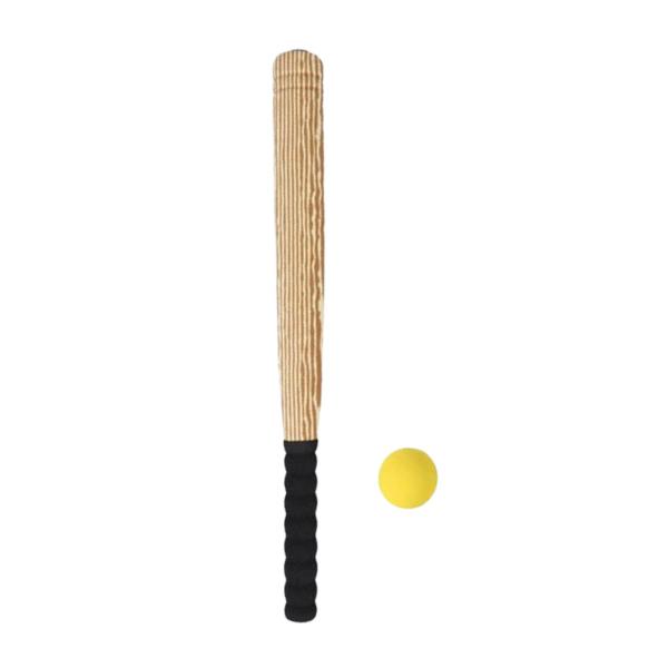野球バットとボールセット 子供用野球おもちゃ ポータブルトレーニング 子供用トレーニングボールゲーム スポーツ 大人用野球バット , 木目カラー