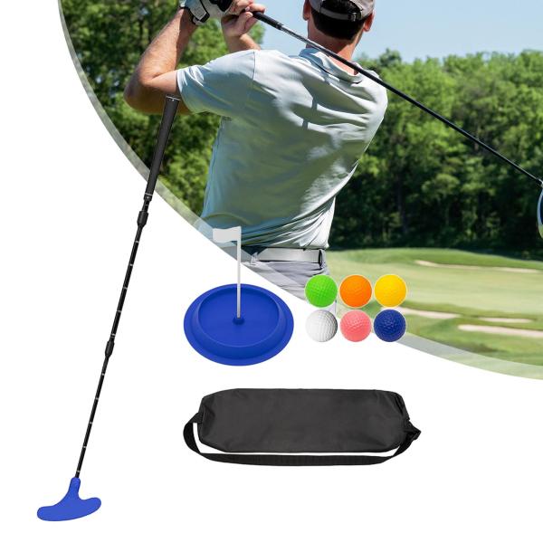 ゴルフパター 右利きまたは左利き用 調節可能 3セクション ゴルフクラブセット 男性用 ブルー