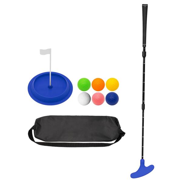 ゴルフパター 右利きまたは左利き用 調節可能 3セクション ゴルフクラブセット 男性用 ブルー