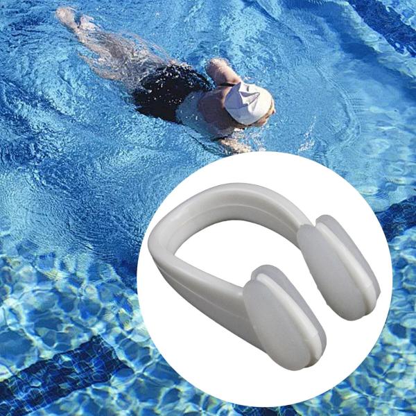 水泳用ノーズ プラグインノーズ 防水 水泳練習 ダイビング初心者用 ホワイト