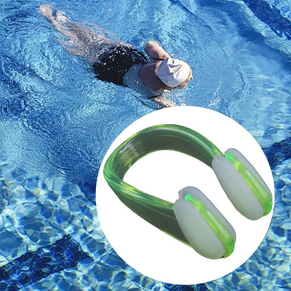 水泳用ノーズ プラグインノーズ 防水 水泳練習 ダイビング初心者用 グリーン