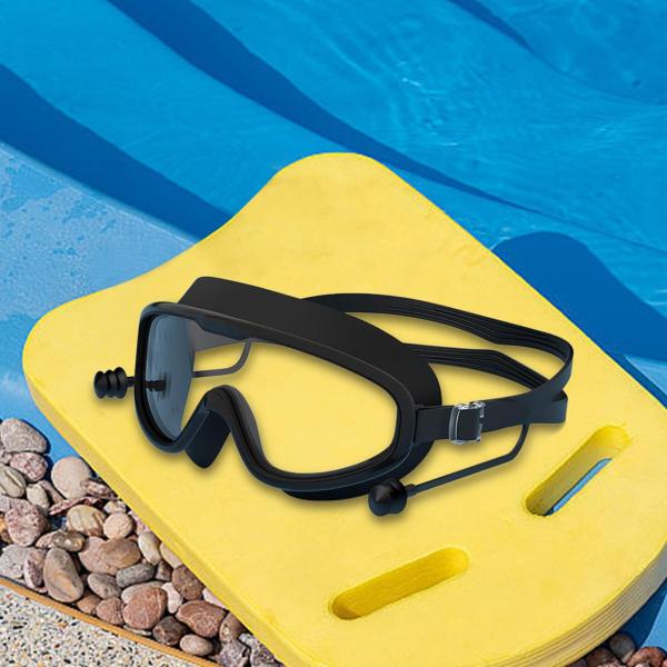 水泳用ゴーグル 耳栓付き 曇り止め 広視野 ビーチ スポーツ 水泳用メガネ スタイル A